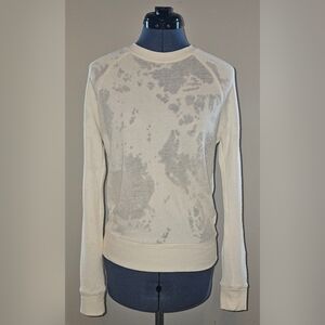 FOREVER21 White Sheer Pattern Lightweight Sweater